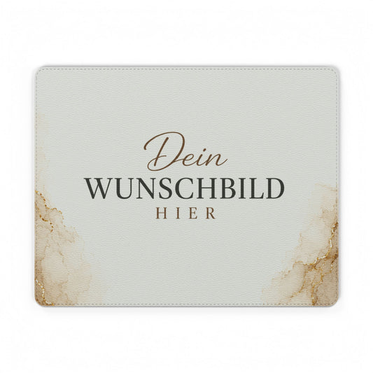 PU Leather Mouse Mat - Personalized Elegant Marble Desk Mousepad (Dein Wunschbild Hier)