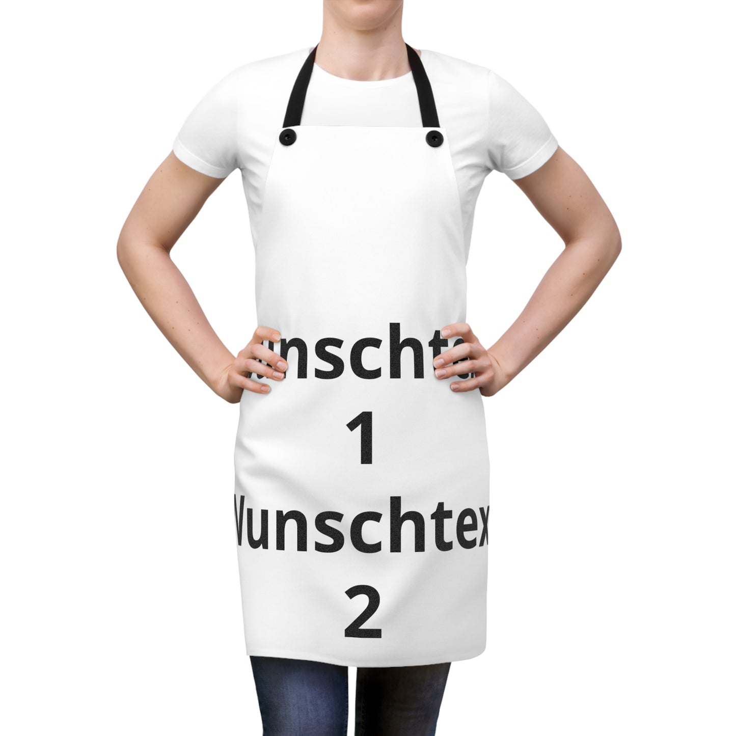 Custom Text Apron — Personalized Kitchen Bib for Cooking, Baking & BBQ