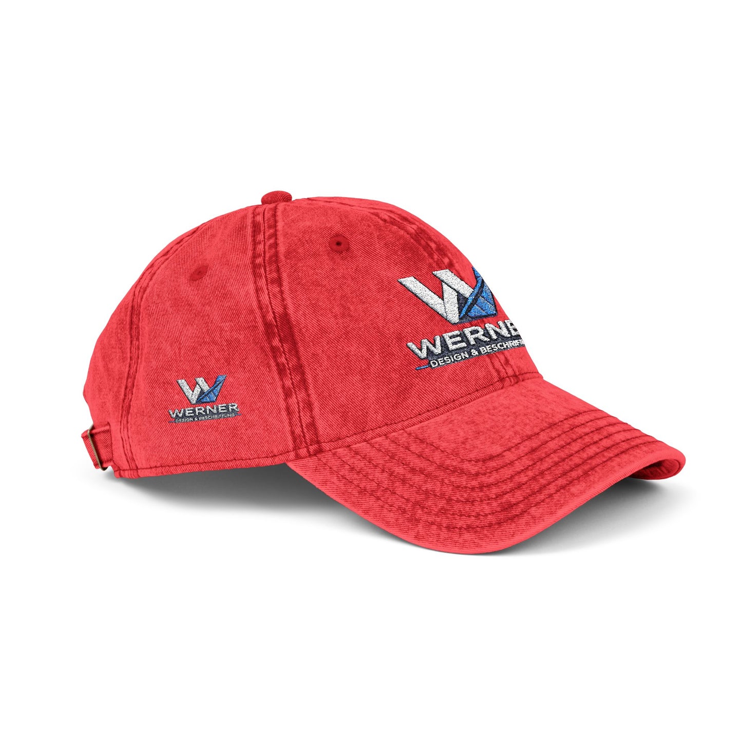 Vintage Embroidered Cap — Werner Logo Distressed Dad Hat