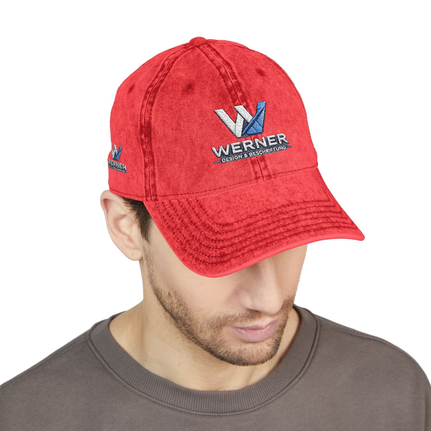 Vintage Embroidered Cap — Werner Logo Distressed Dad Hat