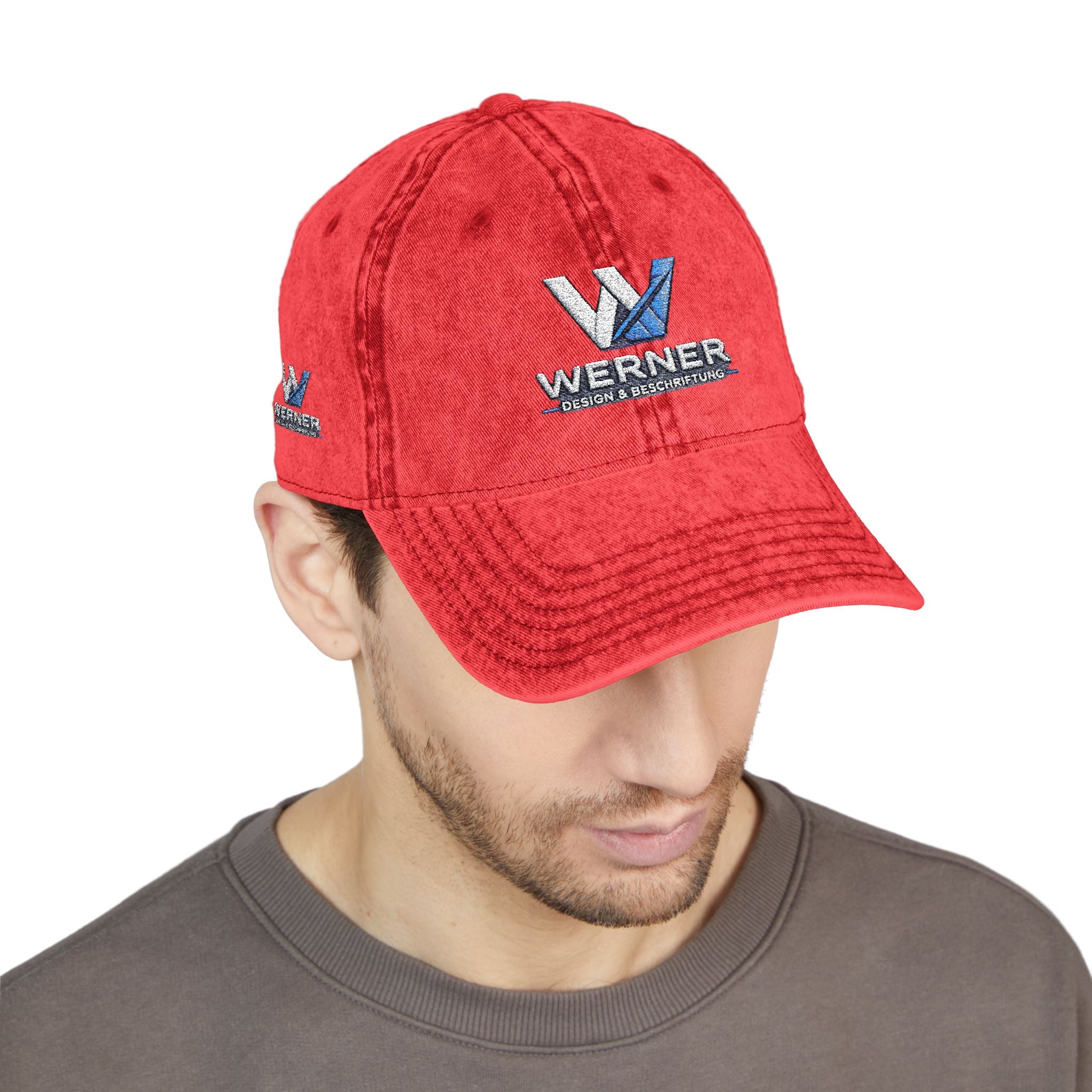 Vintage Embroidered Cap — Werner Logo Distressed Dad Hat