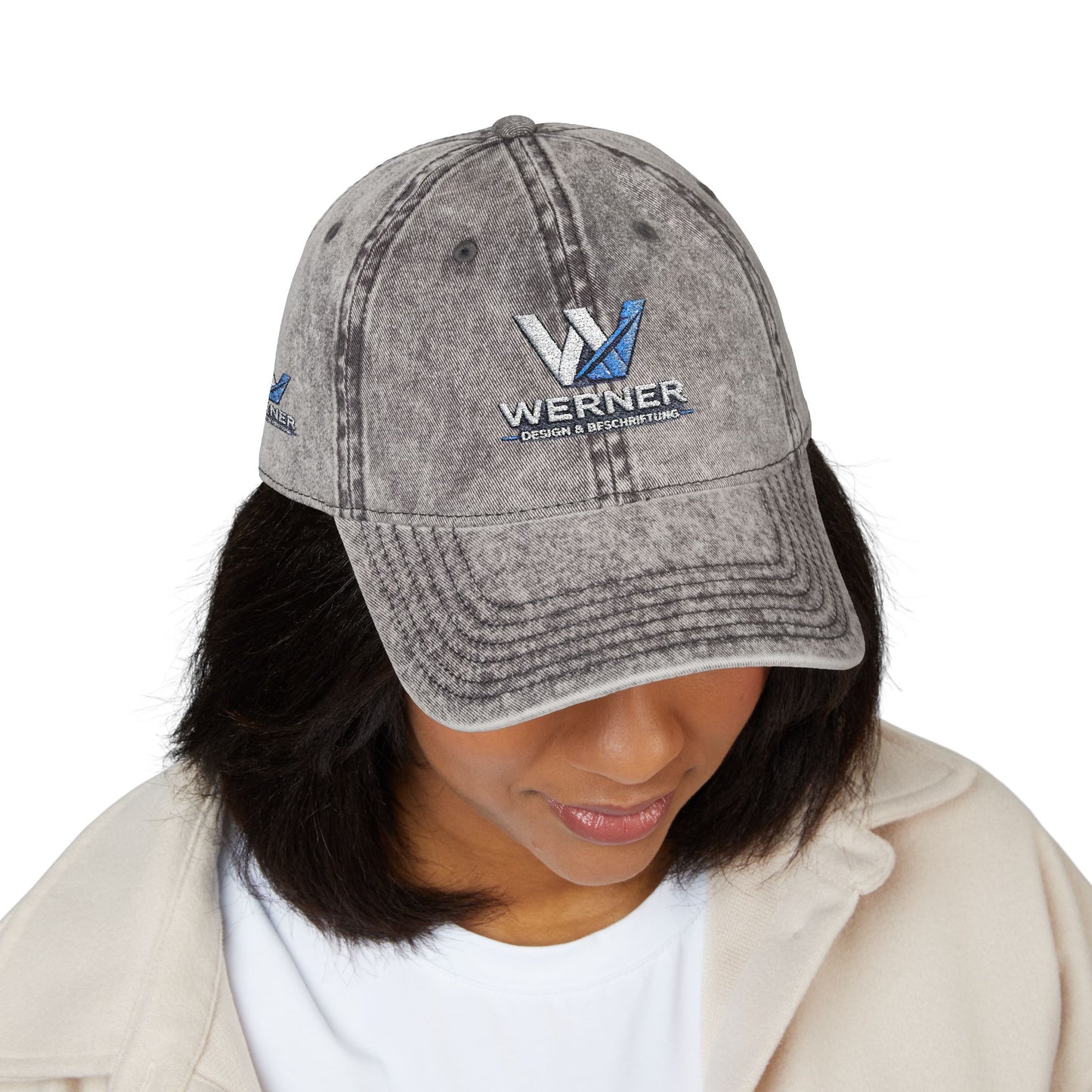 Vintage Embroidered Cap — Werner Logo Distressed Dad Hat