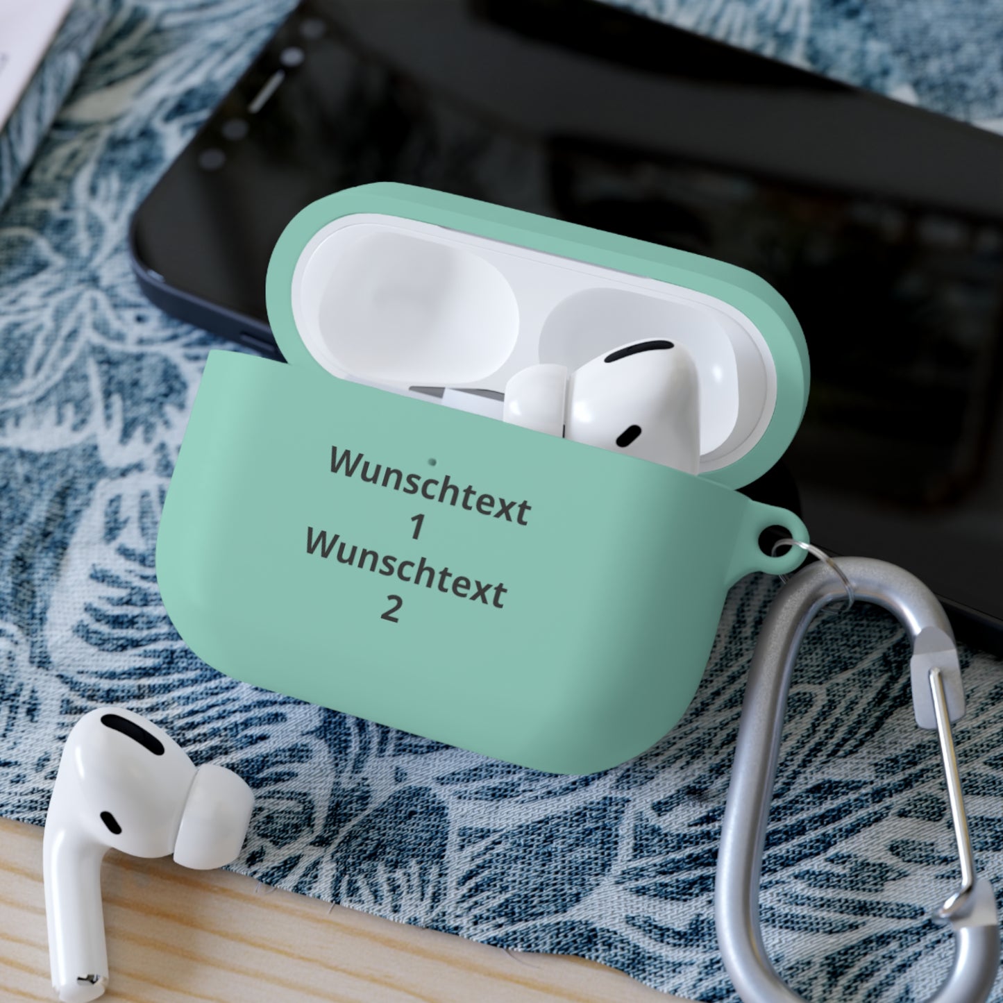 Personalisierte AirPods Hülle mit Wunschtext