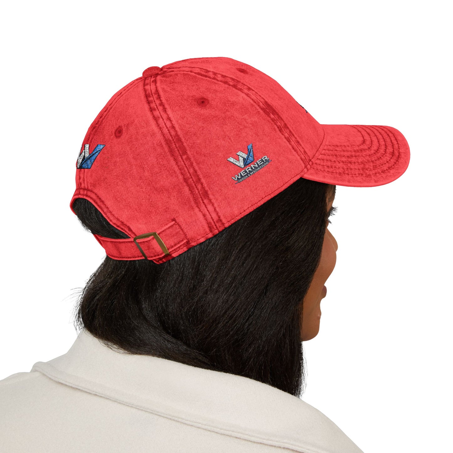 Vintage Embroidered Cap — Werner Logo Distressed Dad Hat