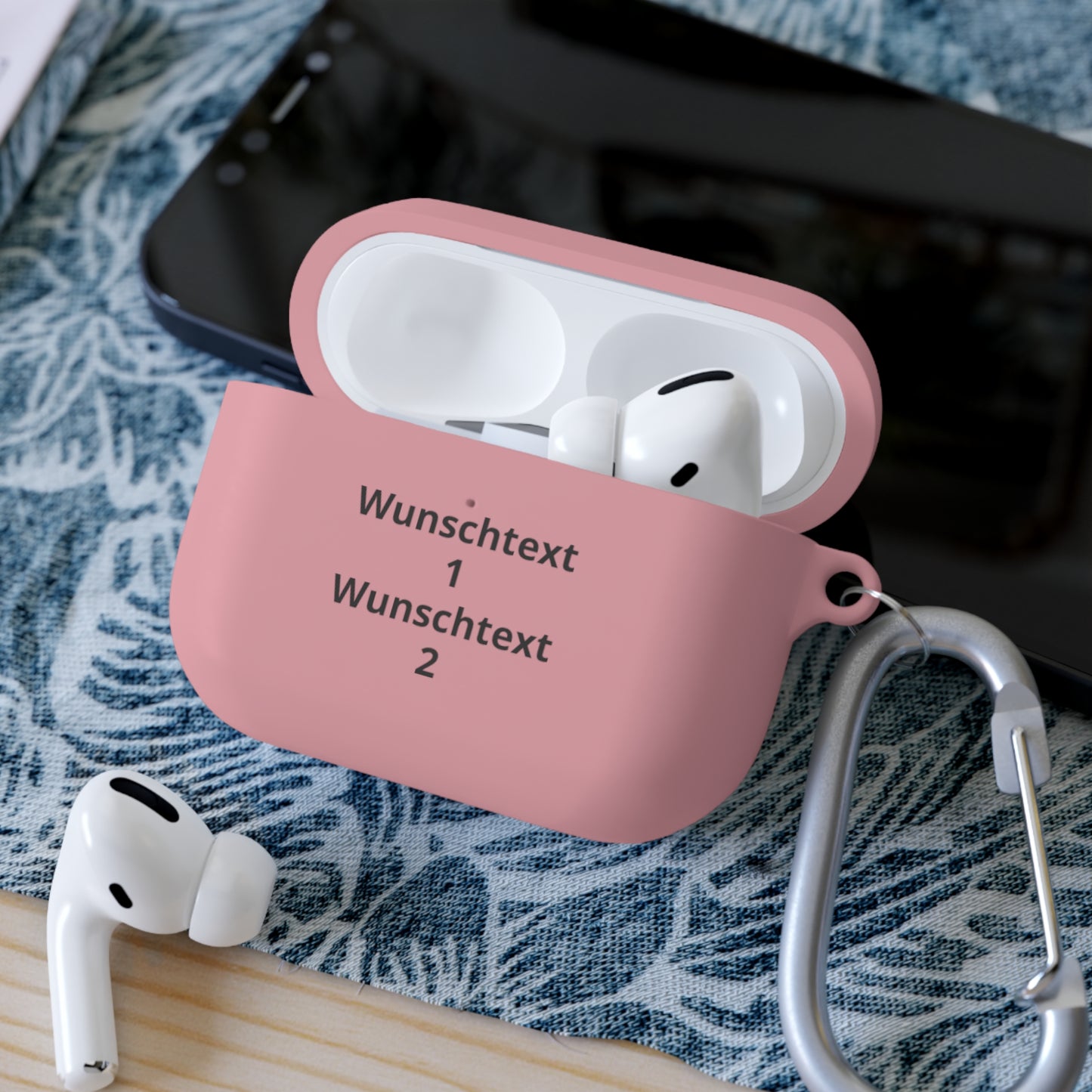 Personalisierte AirPods Hülle mit Wunschtext