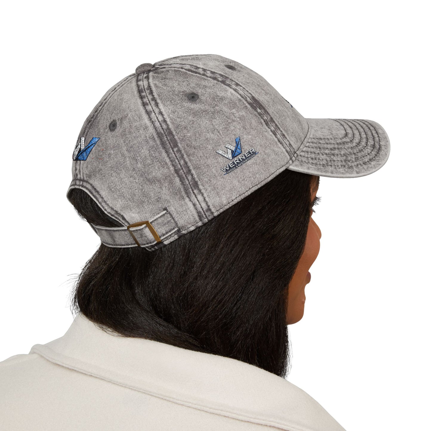 Vintage Embroidered Cap — Werner Logo Distressed Dad Hat