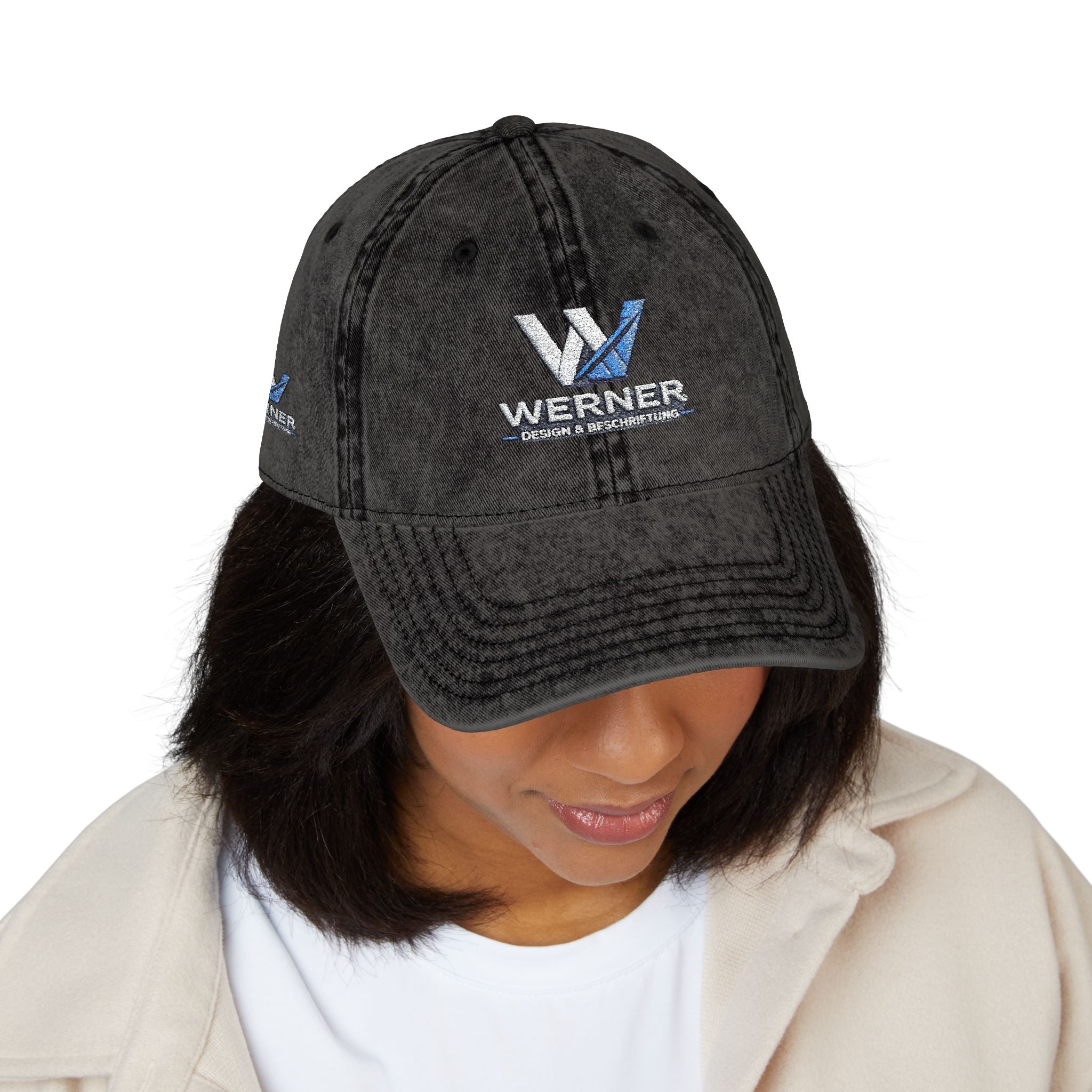 Vintage Embroidered Cap — Werner Logo Distressed Dad Hat