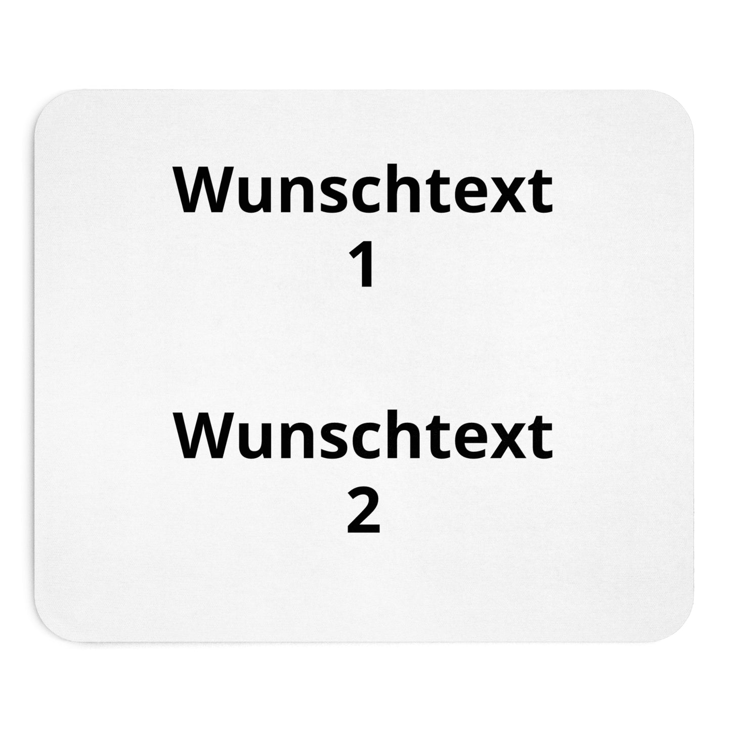 Custom Text Mouse Pad — Personalized "Wunschtext 1 / Wunschtext 2" Office Mousepad