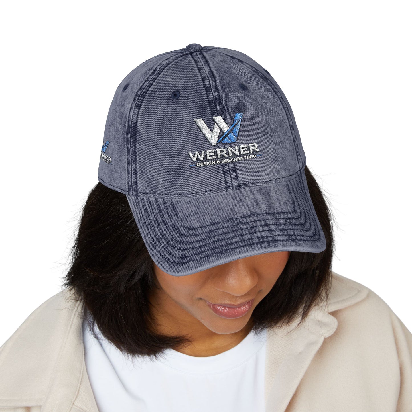 Vintage Embroidered Cap — Werner Logo Distressed Dad Hat
