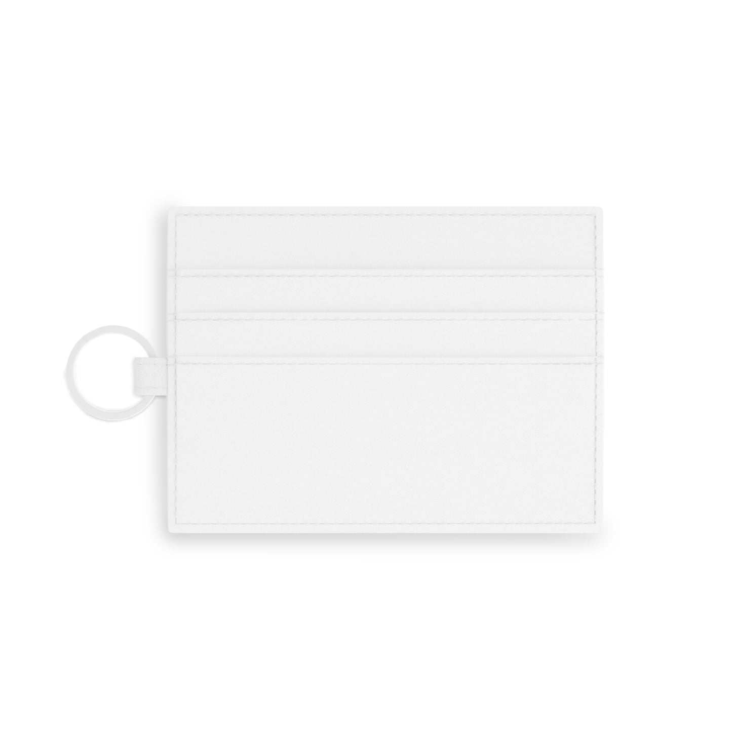 Personalized Saffiano Leather Card Holder — Custom "Wunschtext" ID Wallet