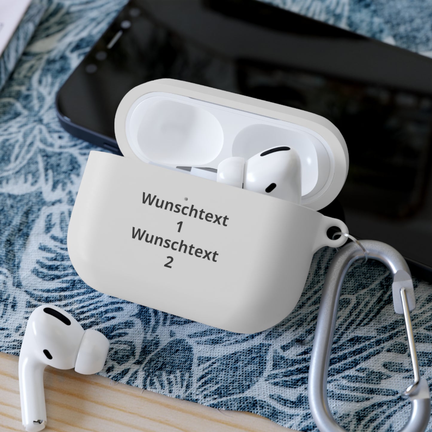 Personalisierte AirPods Hülle mit Wunschtext