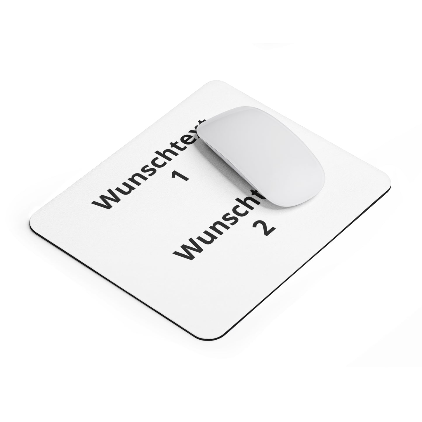 Custom Text Mouse Pad — Personalized "Wunschtext 1 / Wunschtext 2" Office Mousepad