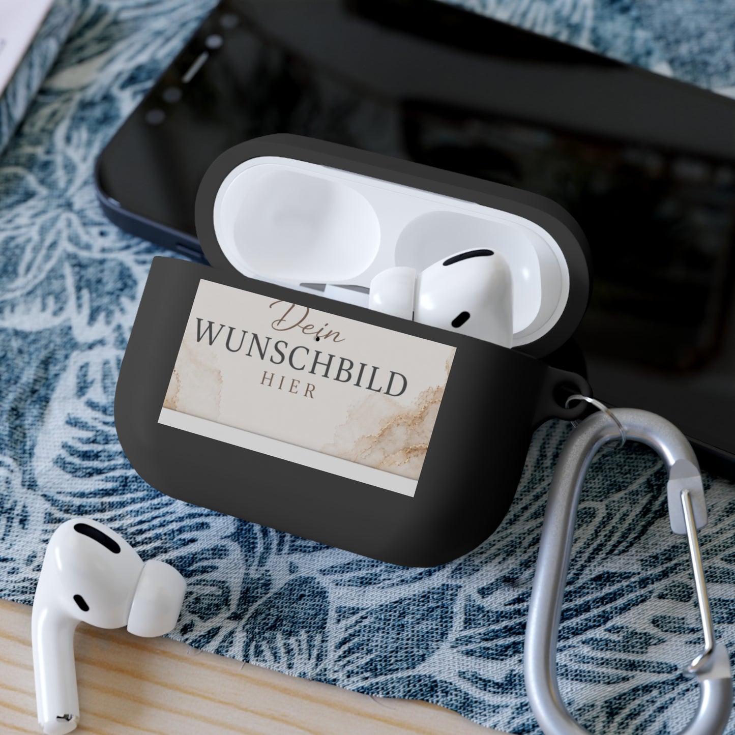 Custom Photo AirPods Case Cover — Personalized "Dein Wunschbild Hier" Design