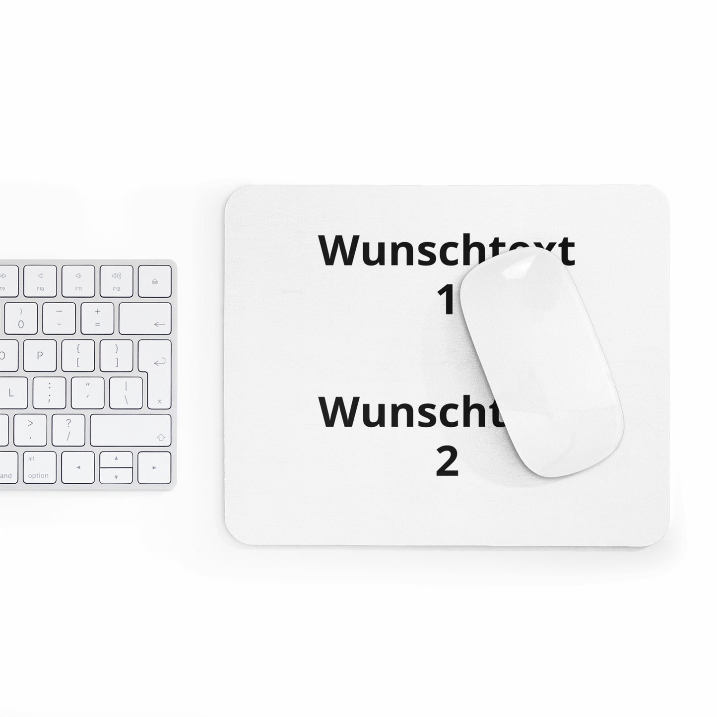 Custom Text Mouse Pad — Personalized "Wunschtext 1 / Wunschtext 2" Office Mousepad
