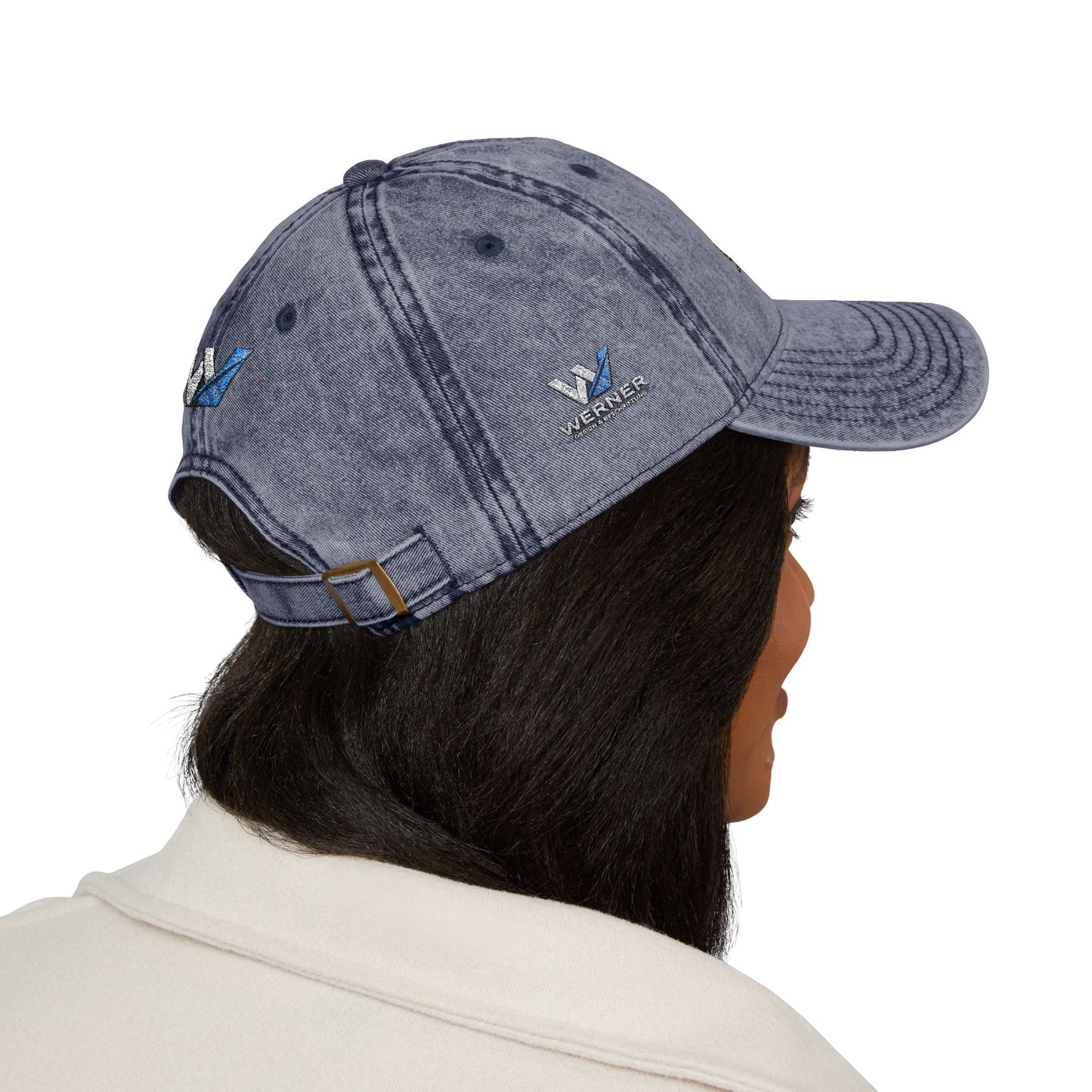 Vintage Embroidered Cap — Werner Logo Distressed Dad Hat