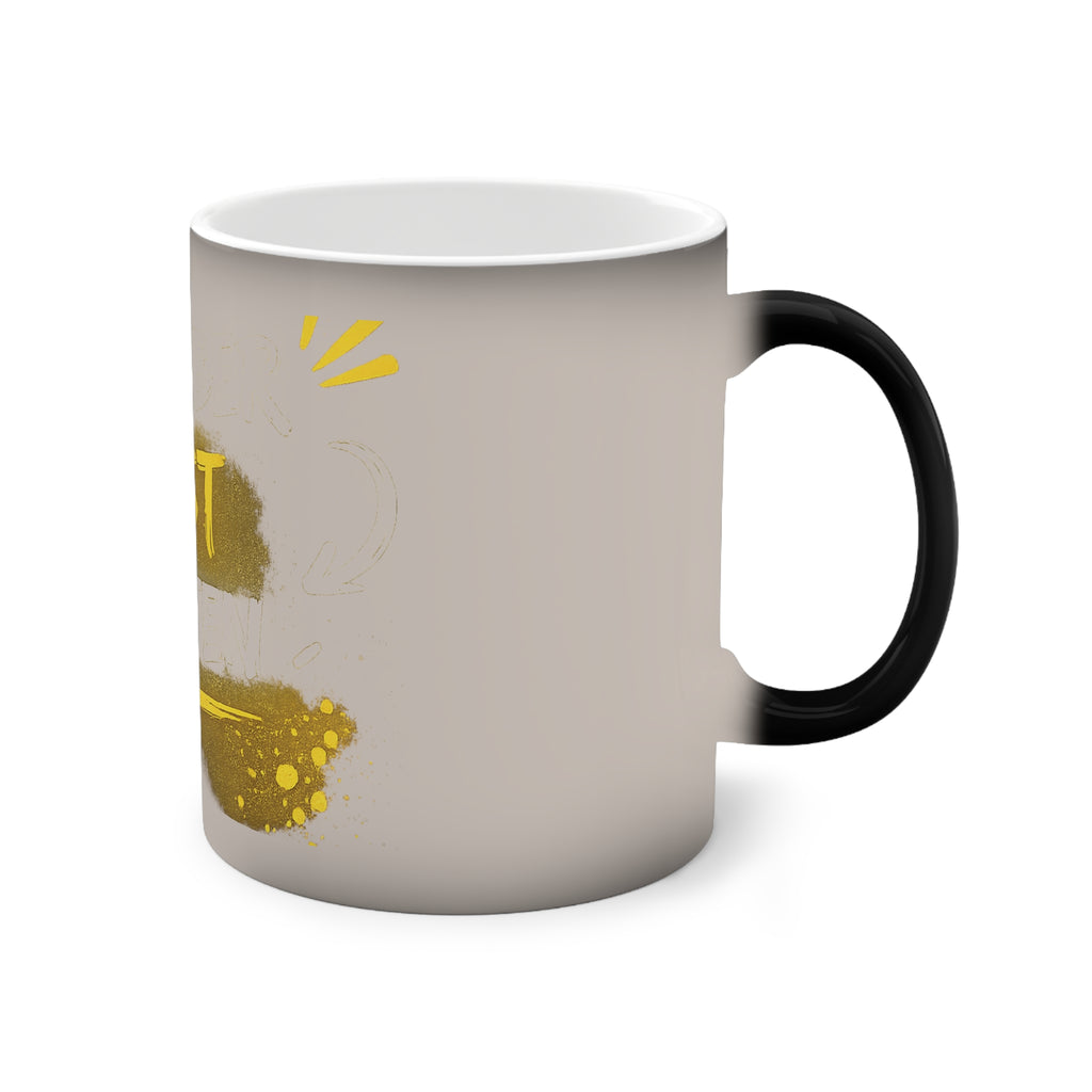 Color-Changing Mug — "SELBST" Gold Brushstroke Design, 11oz