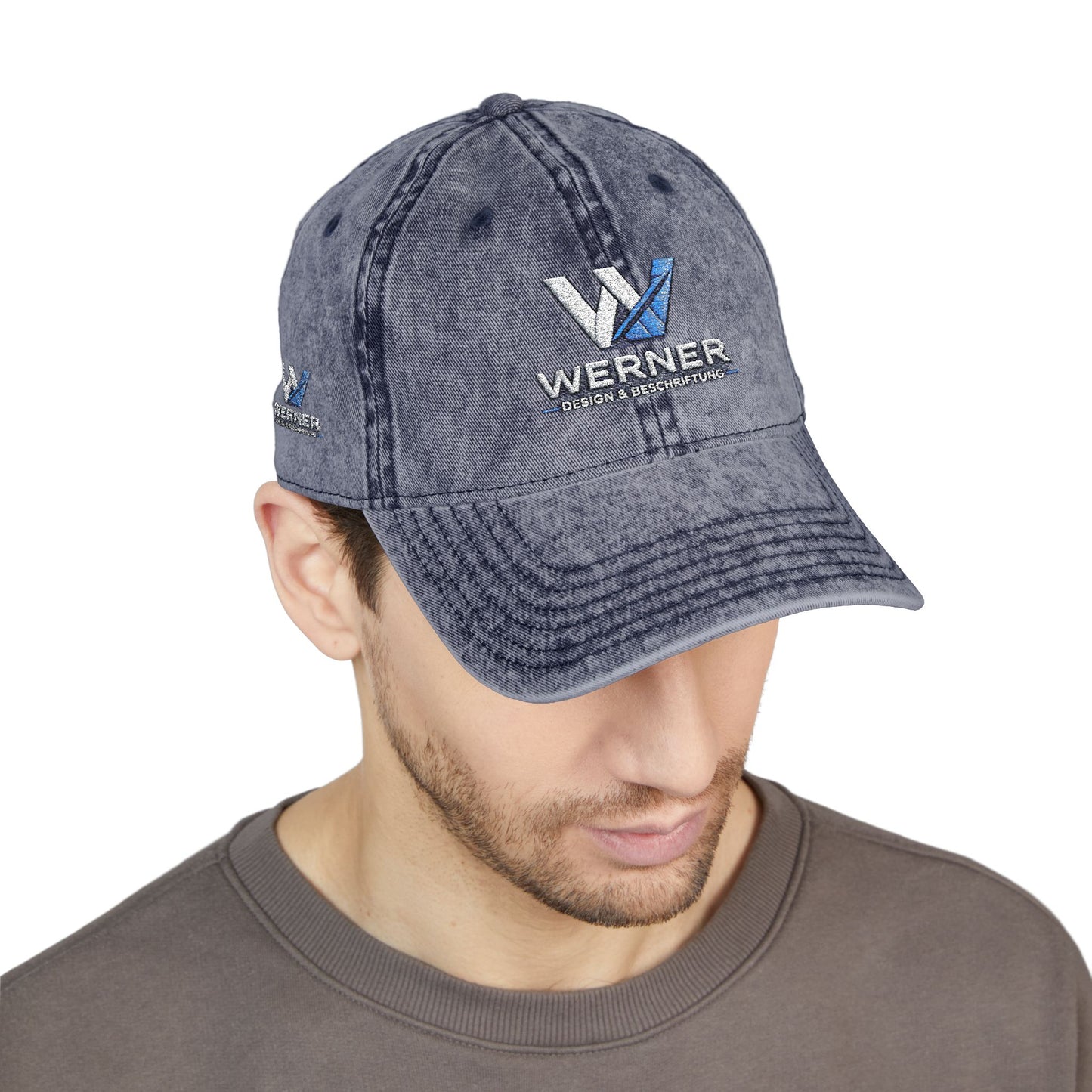 Vintage Embroidered Cap — Werner Logo Distressed Dad Hat