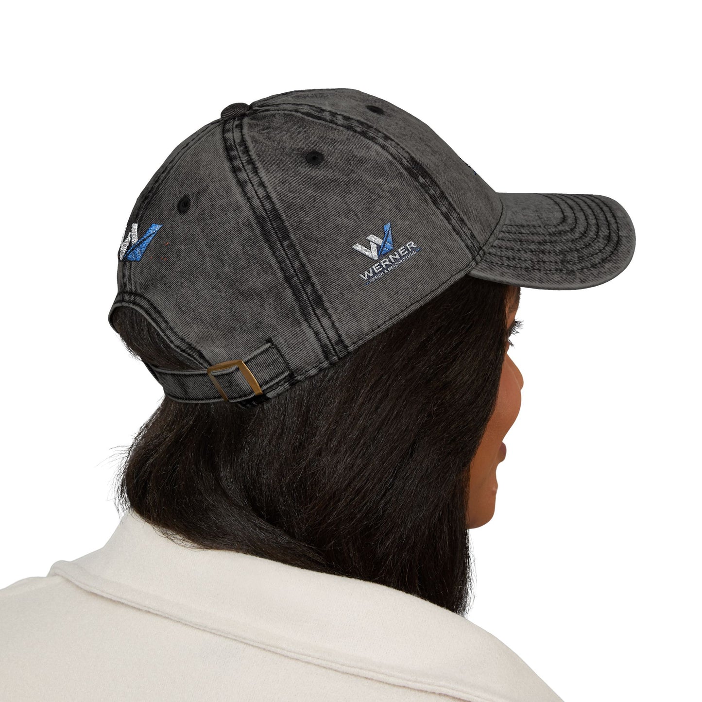 Vintage Embroidered Cap — Werner Logo Distressed Dad Hat
