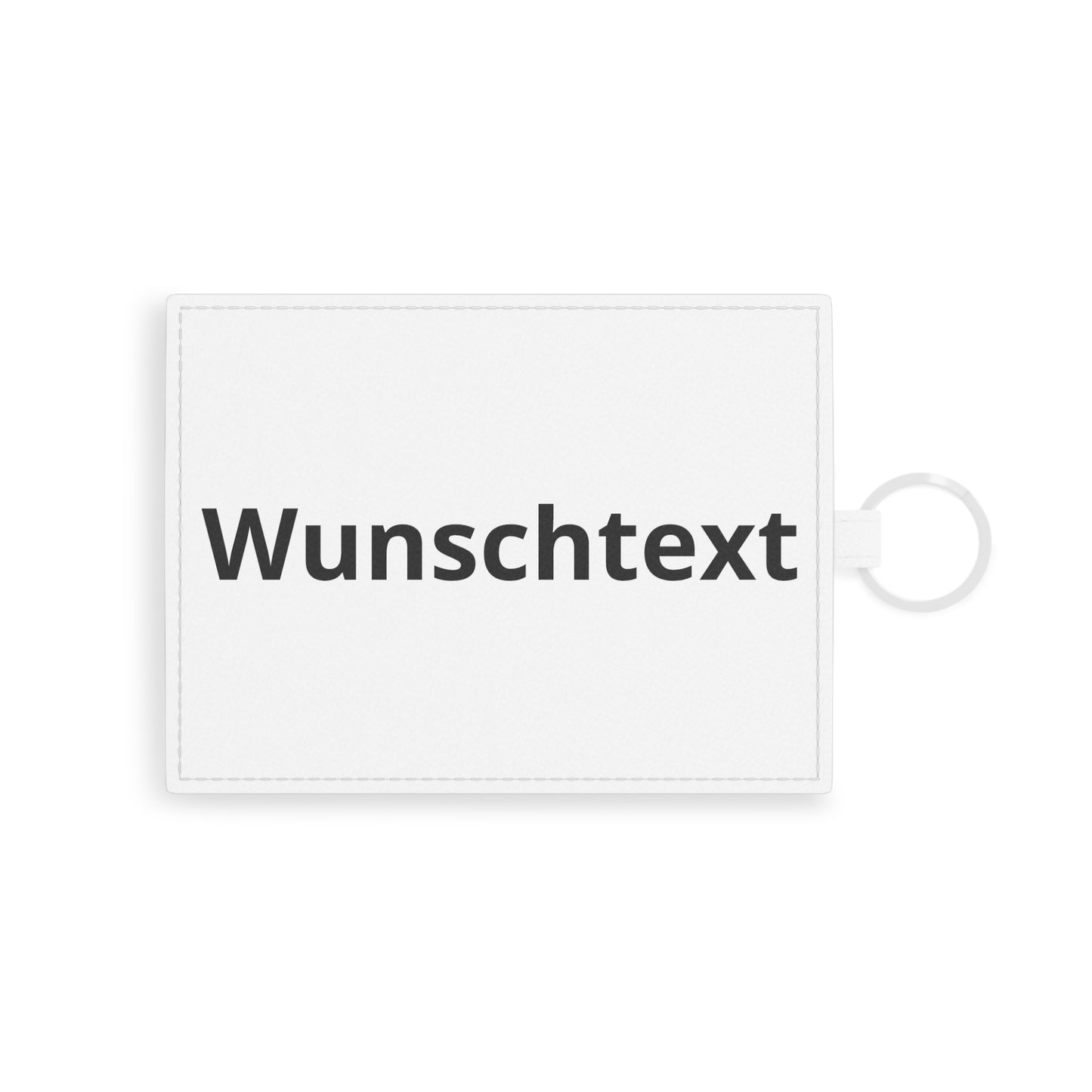 Personalized Saffiano Leather Card Holder — Custom "Wunschtext" ID Wallet