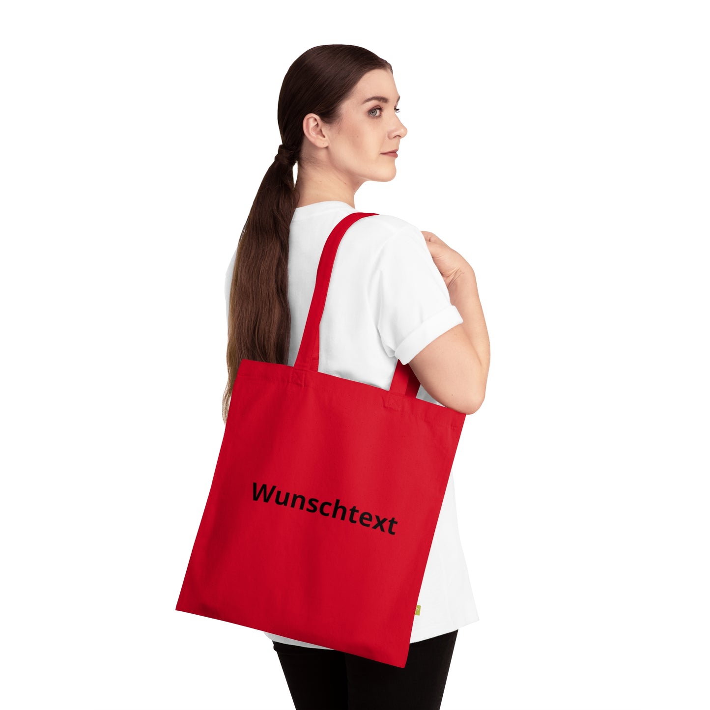 Customizable Organic Cotton Tote Bag – Personalized "Wunschtext" Eco Market Bag