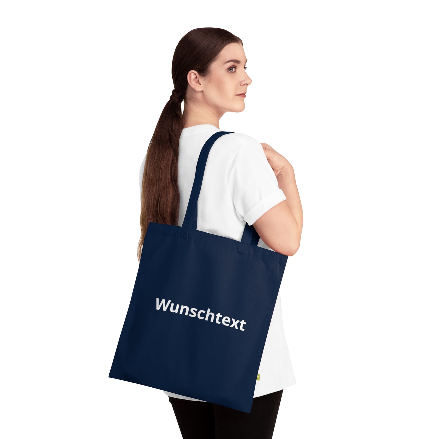 Customizable Organic Cotton Tote Bag – Personalized "Wunschtext" Eco Market Bag