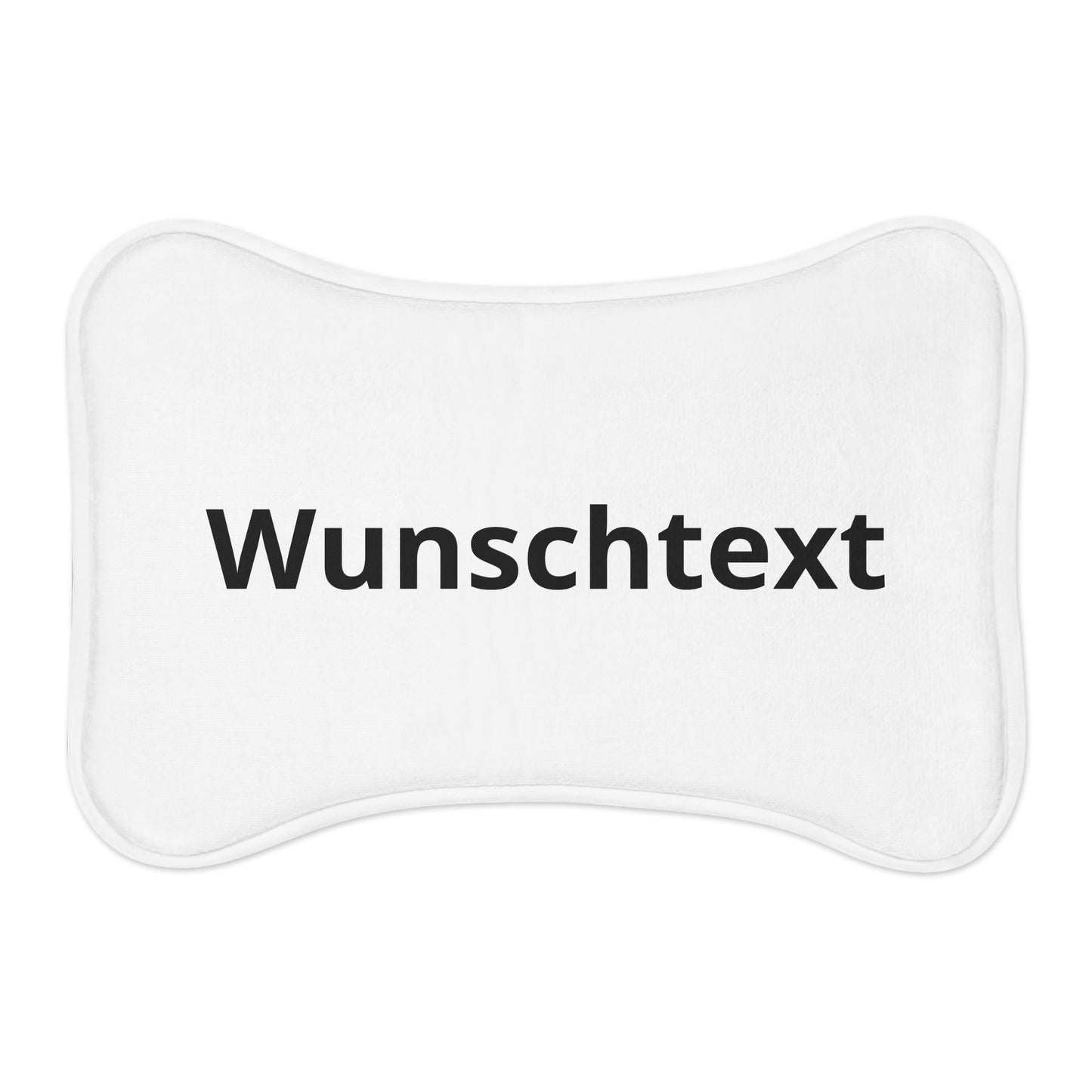 Personalized Pet Feeding Mat — Custom 'Wunschtext' Bone-Shaped Placemat for Dogs & Cats