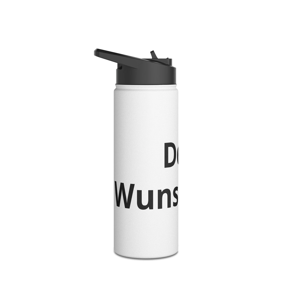 Personalisierte Edelstahl Thermoflasche mit matter Oberfläche und Schraubdeckel