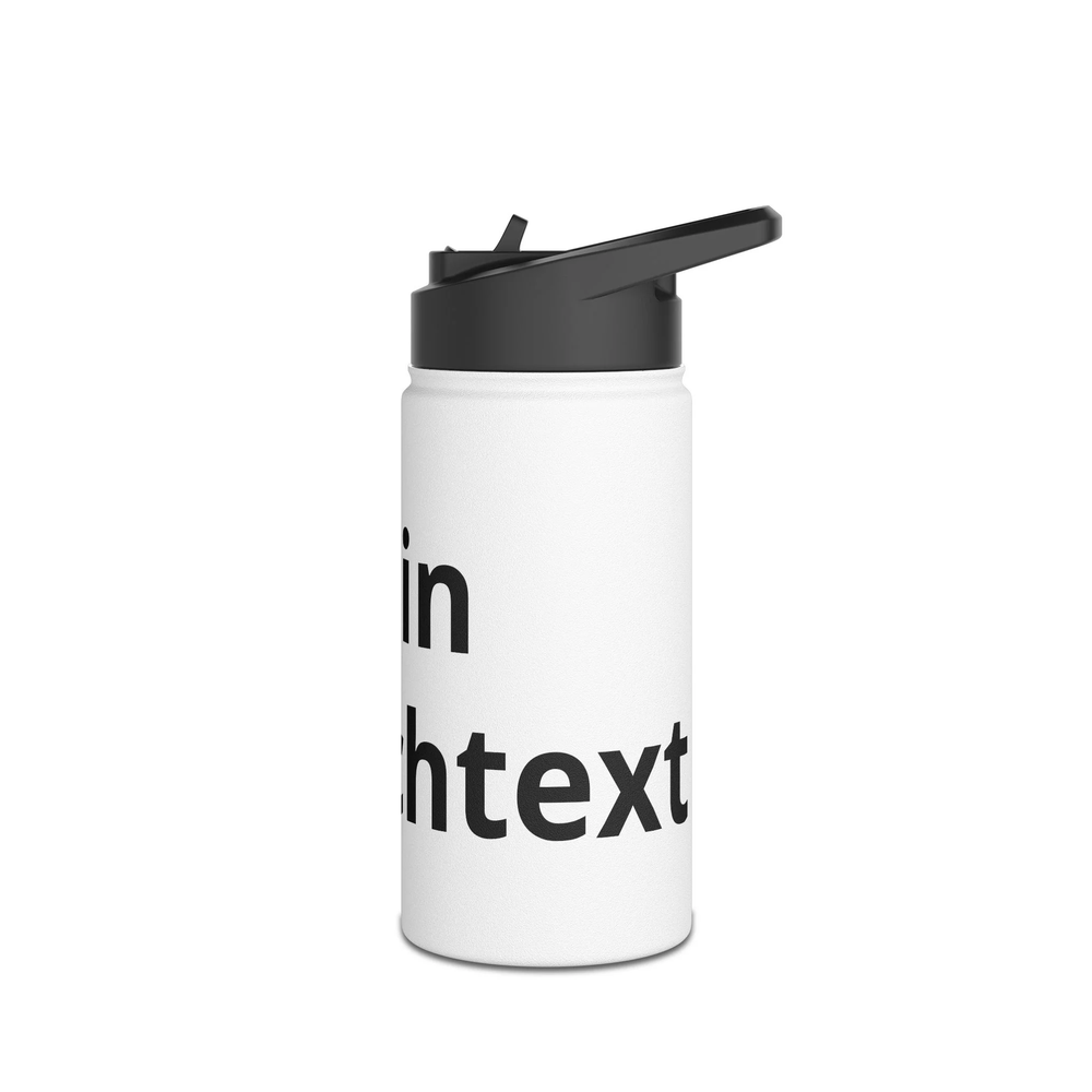 Hochwertige personalisierte Trinkflasche aus Edelstahl mit Schraubdeckel