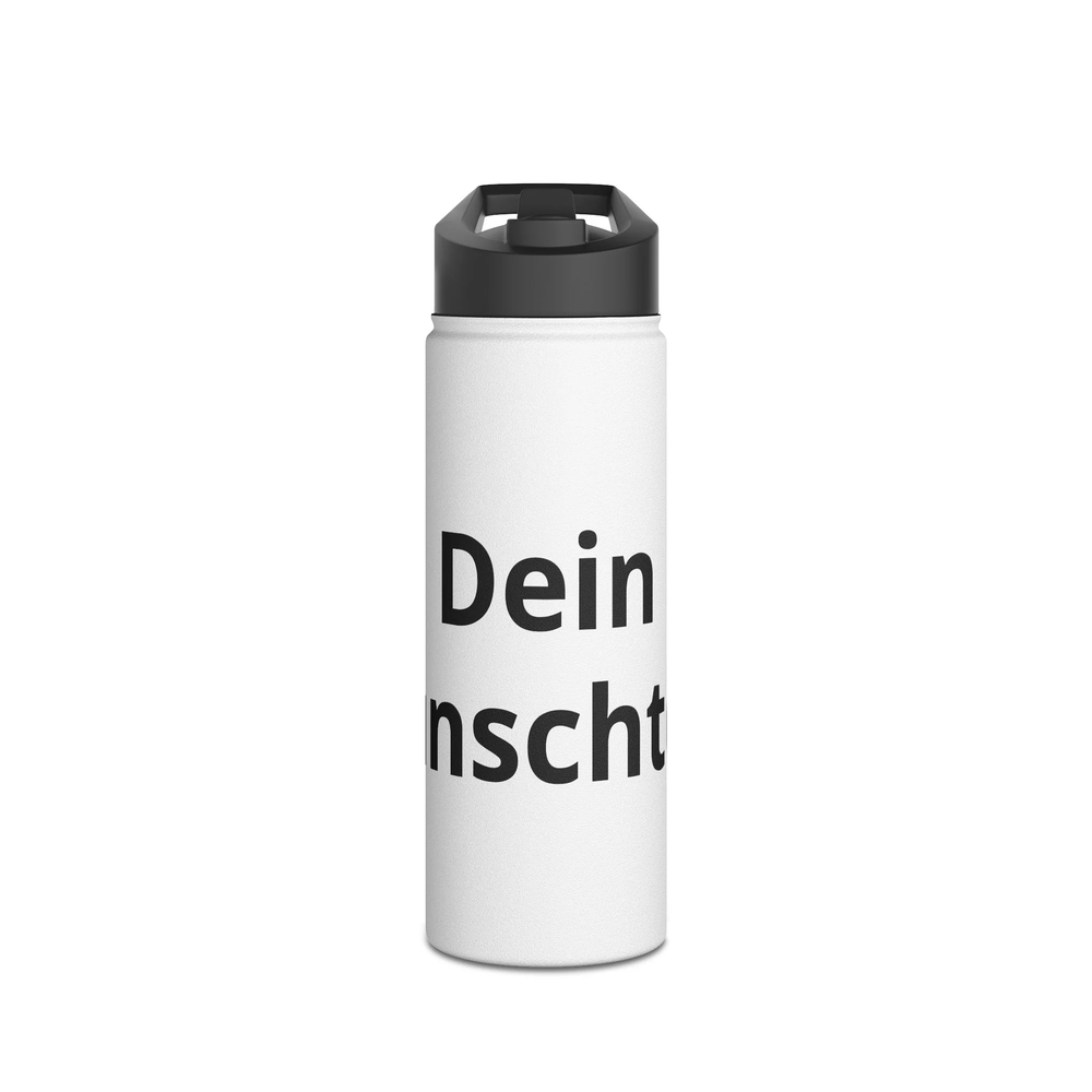 Isolierte Thermoflasche aus Edelstahl mit persönlicher Beschriftung