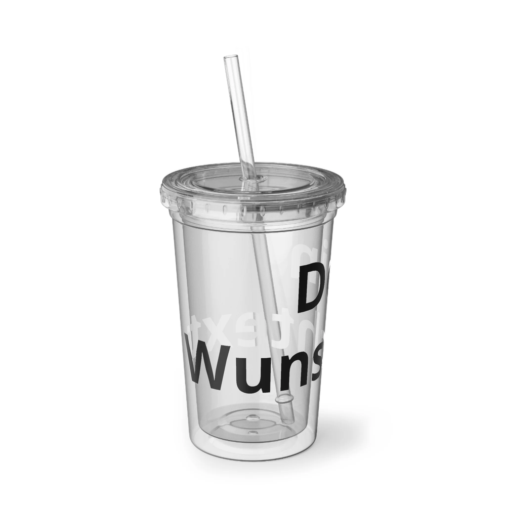 Doppelwandiger Cold Cup mit Wunschtext für kalte Getränke